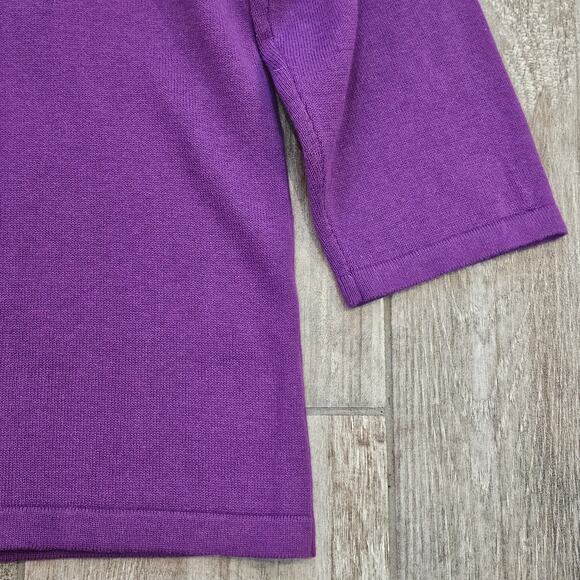 Bob Mackie Cardigan Women M Wearable Art Purple Sequin Beaded Embellished Top - Picture 8 of 10